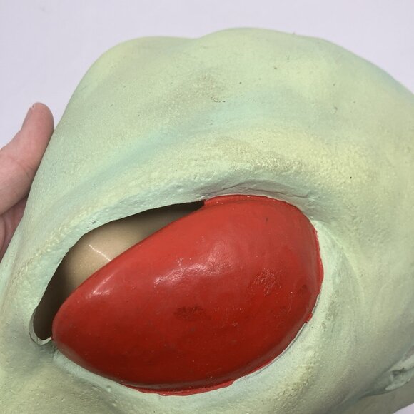 Vintage Alien Mask 1997 The Paper Magic Group Halloween Green Costume Rubber - Picture 9 of 9